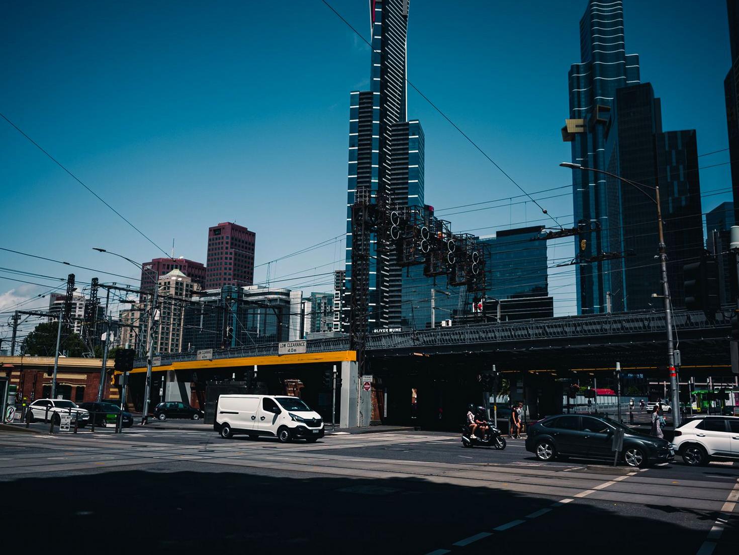 Static map representation of Collins Street Melbourne